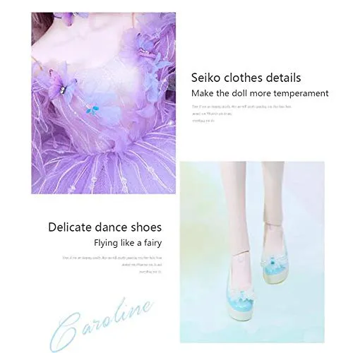 1/3 BJD Doll Full Set 60Cm 23 Inch Ball Mechanical Jointed SD Doll DIY Toys with All Clothes Shoes Wig Hair Makeup Surprise Gift