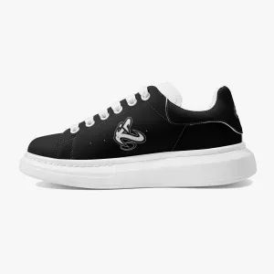 Athletic Apparatus Black Lifestyle Low-Top Leather Sneakers