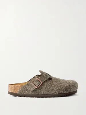Boston wool felt clogs