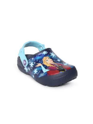 Crocs Girls Navy Blue Printed Clogs
