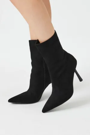 Faux Suede Pointed Stiletto Booties