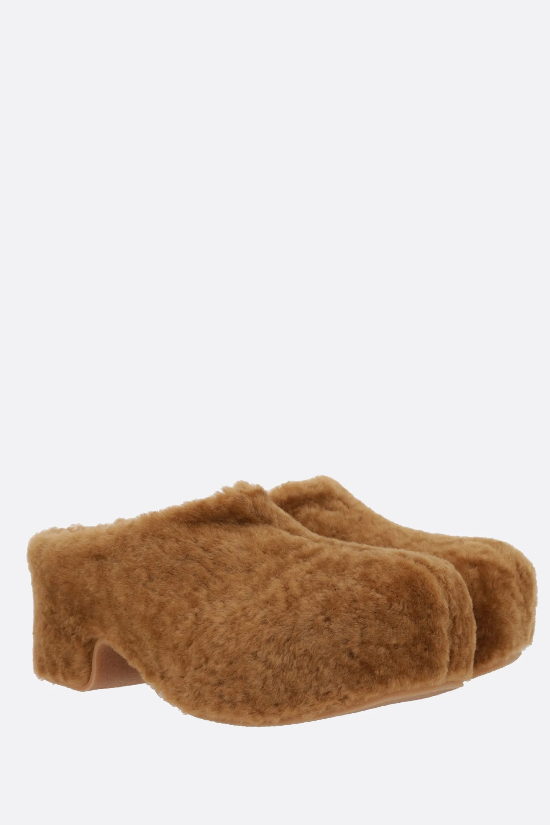 shearling clogs
