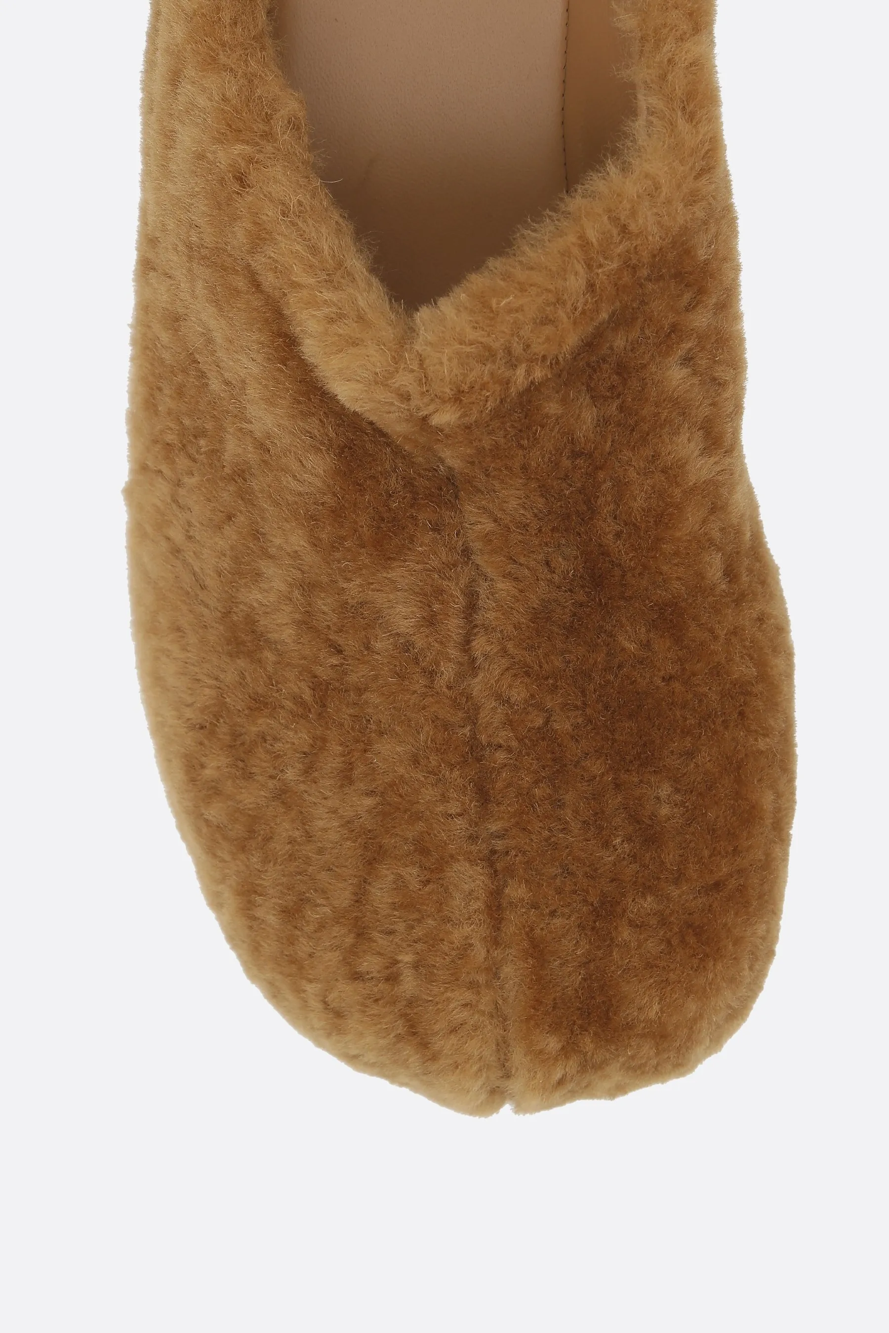 shearling clogs