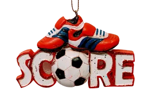 Soccer Ornament with Score
